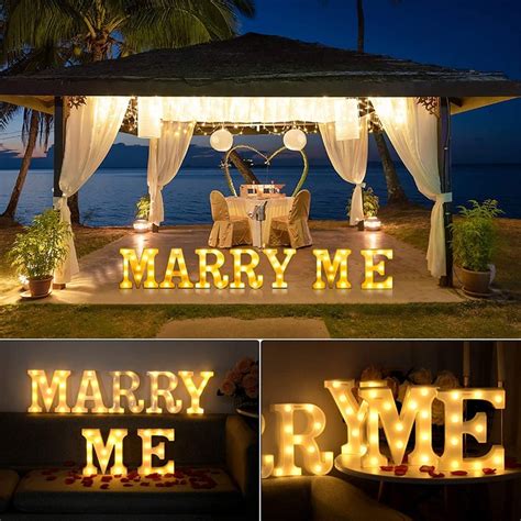 Marry Me Sign for Proposal Idea Large Marquee Letters Marry | Etsy