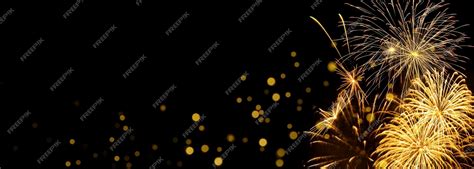 Premium Photo | Elegant gold and black background with fireworks and ...