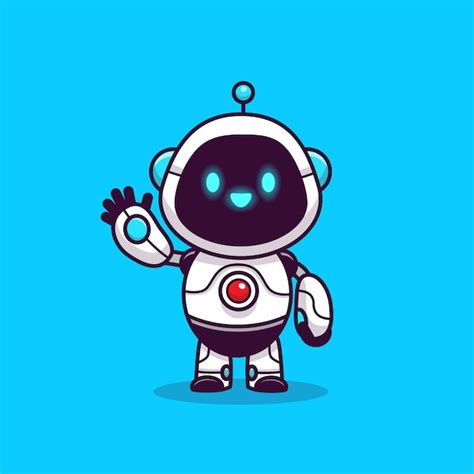 Premium Vector | Cute robot icon illustration. techology robot icon concept isolated . flat ...