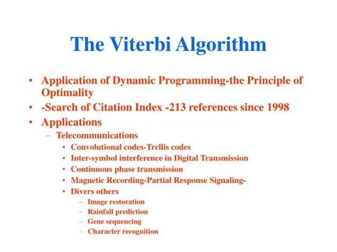 PPT - The Viterbi Algorithm PowerPoint Presentation, free download - ID:515749