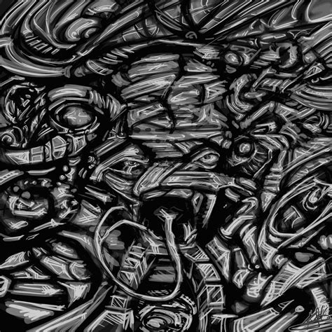 Dark Abstract Graffiti Chaos Sketch - Adam McFadyen's Art Portfolio