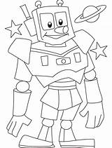 Free Printable Robot Coloring Pages For Kids sketch template