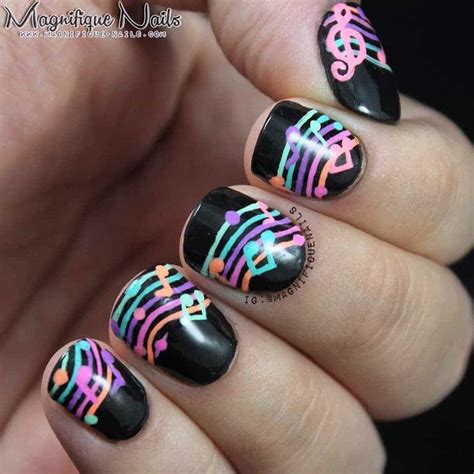 25 Coolest Music Note Nail Designs You'll Love – NailDesignCode