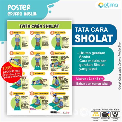 Jual Poster Tata Cara Gerakan Sholat Lengkap | Shopee Indonesia