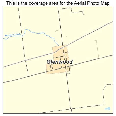 Aerial Photography Map of Glenwood, IN Indiana