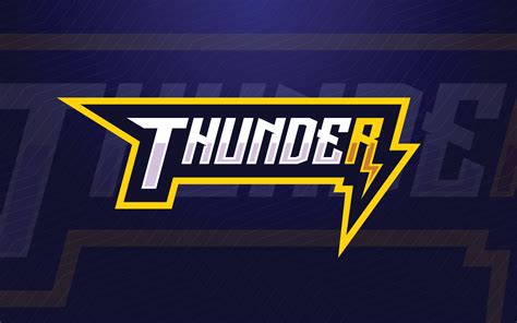 Thunder e-sports wordmark logo for gaming and tournament logo 23217350 ...