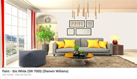 Sherwin Williams Ibis White (SW 7000) Paint color codes, similar paints and colors - colorxs.com