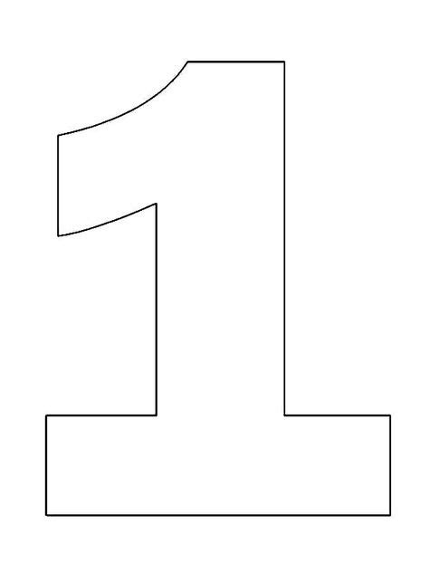 Number One Coloring Page | numeros | Numeros para imprimir grandes ...