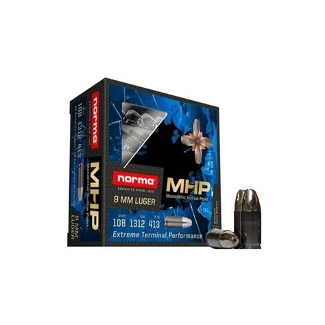 Norma Personal Defense 9mm Ammo 108 Gr Monolithic HP - Ammo Deals