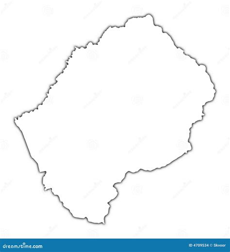 Lesotho - Outline Map Vector Illustration | CartoonDealer.com #180586472