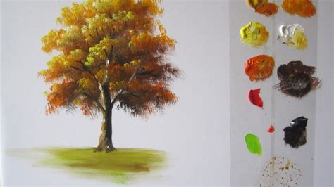 How to paint an autumn tree in acrylic - lesson 1 | Patreon | Acrylic painting trees, Acrylic ...