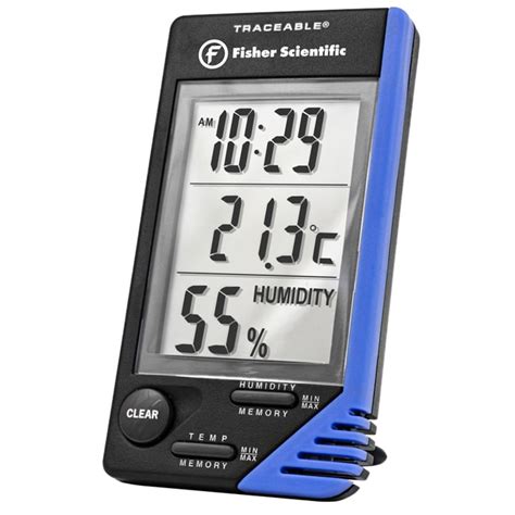 Fisherbrand™ Traceable™ Thermometer/Clock/Humidity Monitor Thermometer ...