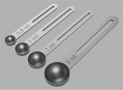 Measuring spoons 0.5 ml, 1 ml, 2 ml, 5 ml (Odměřovací lžičky) by Pavel ...