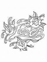 Free Printable Tattoo Coloring Pages For Adults  sketch template