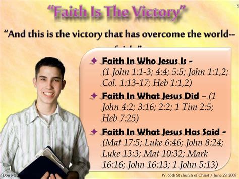 PPT - “Faith Is The Victory” PowerPoint Presentation, free download - ID:2667433