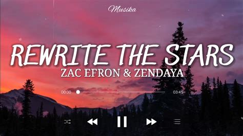 Rewrite The Stars - Zac Efron & Zendaya (Lyrics Video) - YouTube