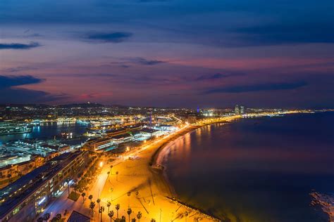 Aerial View Of Barcelona Beach Photograph by Prasit Rodphan - Fine Art ...