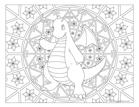 adult-pokemon-coloring-page-dragonite · Windingpathsart.com