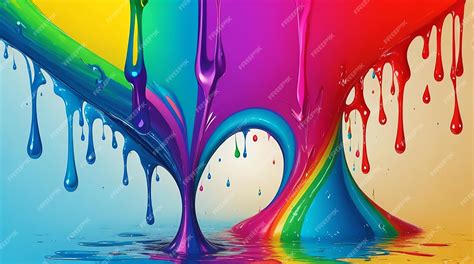 Premium AI Image | Rainbow Paint Splash Social Media Graphic