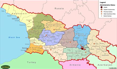 Georgia Politische Karte