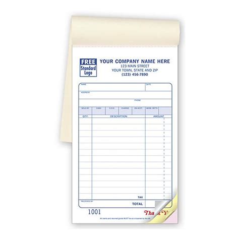 Personalized Receipt Book - Multipart | DesignsnPrint