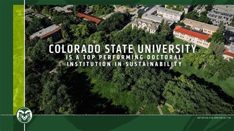 Colorado State University is a Top Performing Doctoral Institution in Sustainability - YouTube