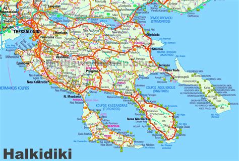 Chalkidiki Mapa | MAPA