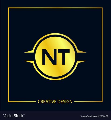 Initial letter nt logo template design Royalty Free Vector