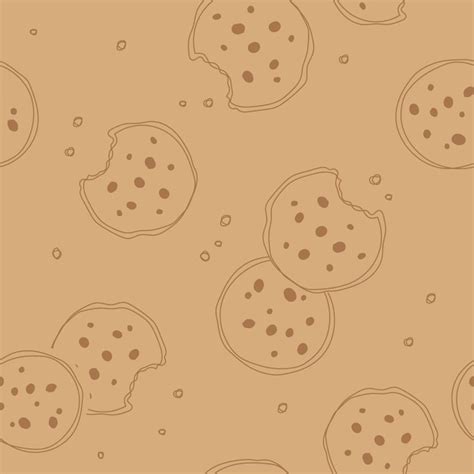 Premium Vector | Hand drawn cookie pattern Simple cute cookie flat ...