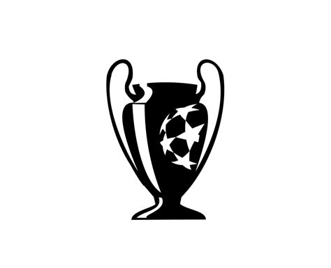 Champions League Europe Trophy Black Logo Symbol Abstract Design Vector Illustration 25409490 ...