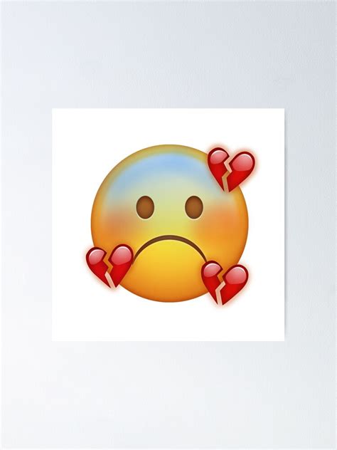 "Heartbreak Emoji" Poster by Ed-donkulous | Redbubble