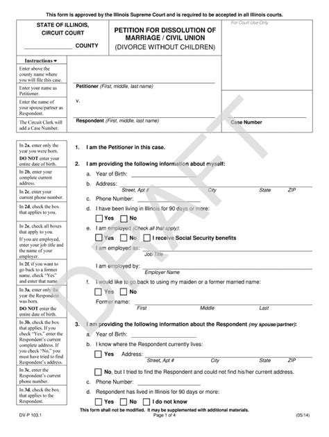 Fillable Online state il Illinois Statewide Forms - DRAFT - Petition for ... - State of Illinois ...