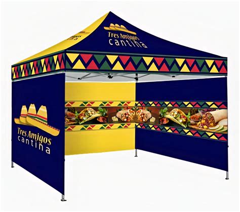 Canopy Tent Sidewalls Custom Printed | Post Up Stand