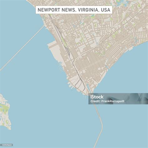 Newport News Virginia Us City Street Map Stock Illustration - Download ...