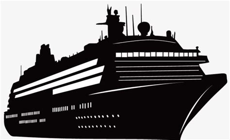 Cruise Ship Silhouette Vector