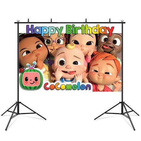 Customized HAPPY BIRTHDAY Backdrop Cocomelon Cute Baby making | Etsy in 2021 | Happy birthday ...