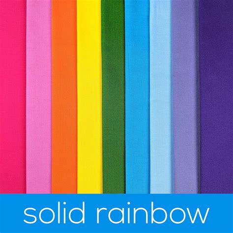 Solid Rainbow Fabric Bundles | Fabric bundle, Choosing fabric, Rainbow