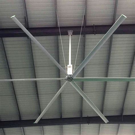 Quiet HVLS Big Industrial Ceiling Fans , 22ft Large Diameter Ceiling Fans