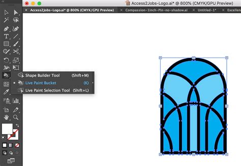 Live Paint Bucket Tool Illustrator