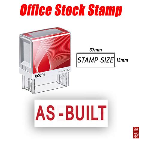 Office Stock Stamp [AS-BUILT] - Lowest Price Guaranteed – Color Station ...