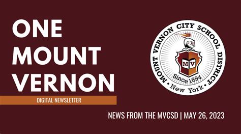 One Mount Vernon Digital Newsletter - May 26, 2023 | News Details