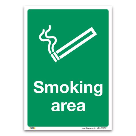 Smoking area sign