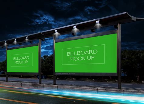 Night-Billboard Mockup - Mockup World