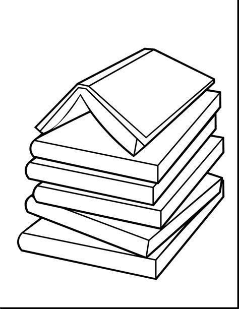 Book Stack Drawing at GetDrawings | Free download