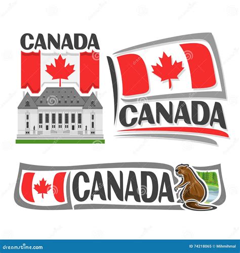 Vector logo for Canada stock vector. Illustration of layout - 74218065