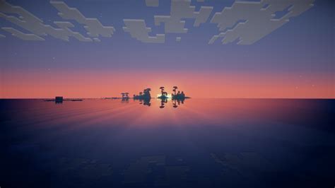 Sunset in Minecraft [1920x1080] : wallpaper