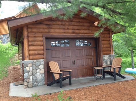 8 Log Cabin Garages Made From Logs and Timber - Log Cabin Hub