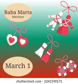 Baba Marta Festival Signboard Bulgarian Holiday Stock Illustration 2242190171 | Shutterstock