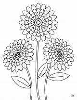 Printable coloring pages flowers Pdf sketch template