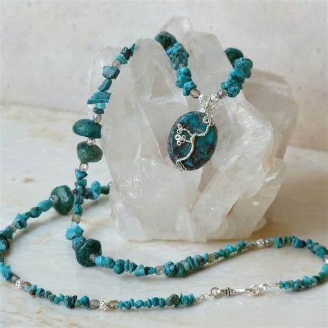 Turquoise Necklace Genuine Turquoise, Green Turquoise, Turquoise ...